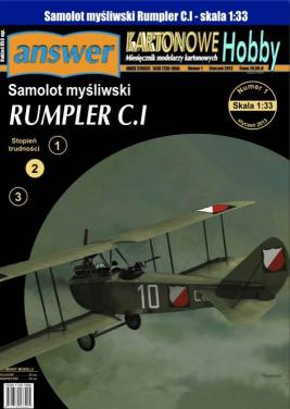 043   *   10/13    *  Samolot mysliwski  RUMPLER  C.I(1:33)   *   Answer  KH