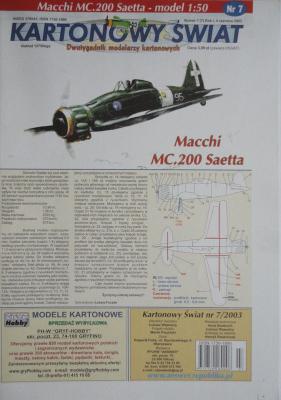 007\03      *        Mscchi MC.200 Saetta (1:50)      *      KS