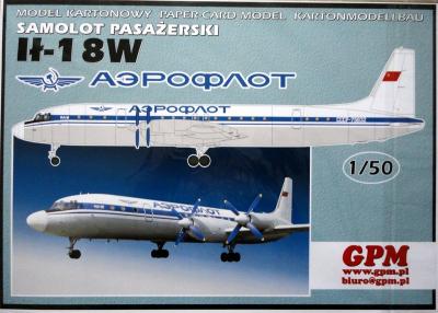 GP-344a    *    Samolot pasazerski IL-18W "Аэрофлот" (1:50)