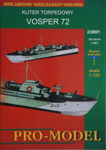 05   *   2|01   *   kuter  torpedowy  VOSPER  72 (1:100)   *   PRO-M