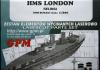 резка релинги   *  HMS London  (1:200)   *  ДОМ